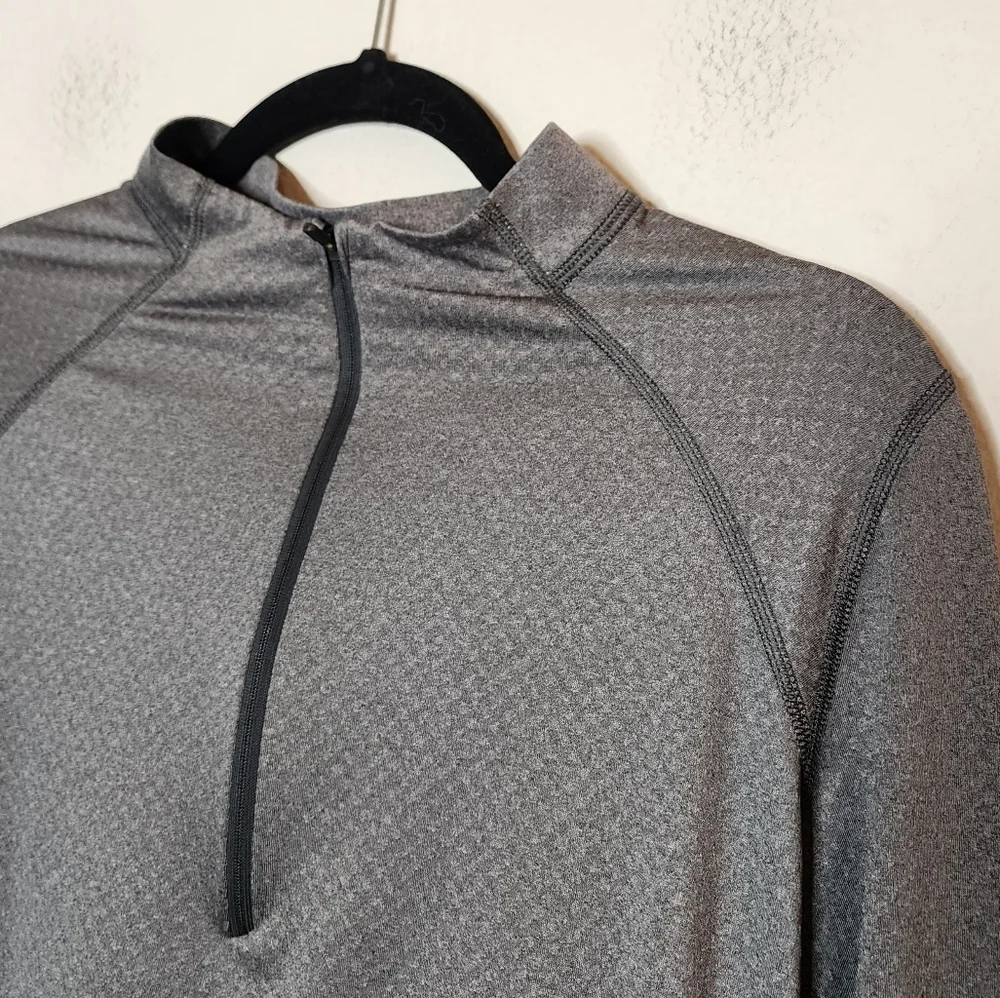 REI women's grey 1/2 zip long sleeve active pullover shirt. Size large.